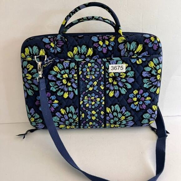 Vera Bradley Bag Case Hard Shell Laptop Workstation Crossbody Floral Quilted - Picture 9 of 14
